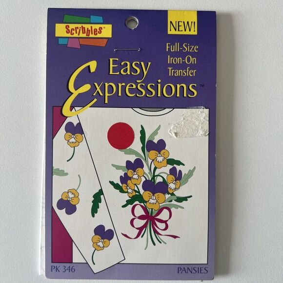 Screen Scenes Iron On Transfer Painting Patterns Pansy Flowers, Cardinals VTG - Picture 6 of 7